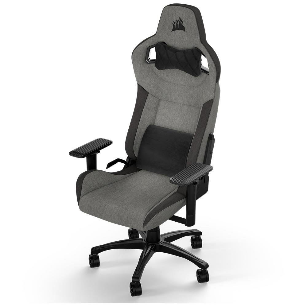 Cadeira Gamer Corsair T3 Rush 2023, Até 120Kg, Com Almofadas, Reclinável, Apoio de Braços 4D, Cinza e Preto - CF-9010056-WW - view 6