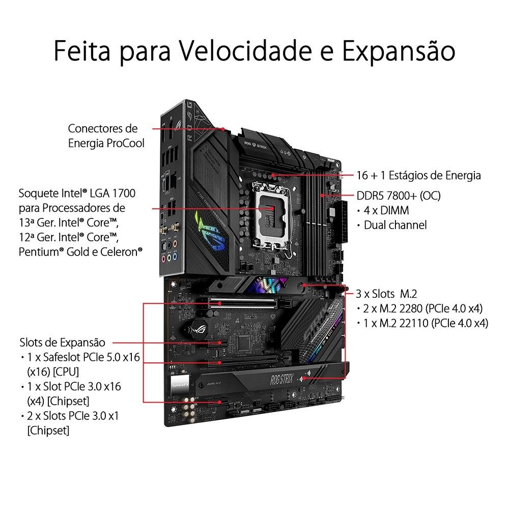Placa Mãe Asus ROG STRIX B760-F Gaming | KaBuM!