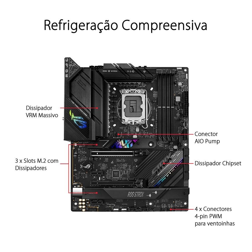 Placa Mãe Asus ROG STRIX B760-F Gaming | KaBuM!