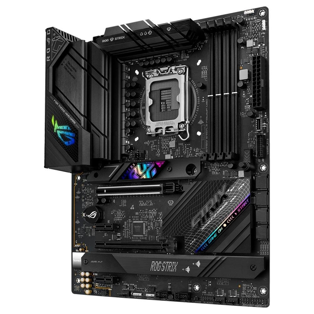 Placa-Mãe ASUS ROG STRIX B760-F Gaming Wi-Fi, Intel LGA 1700, ATX, DDR5, Wi-Fi, Preto - 90MB1CT0-M0EAY0