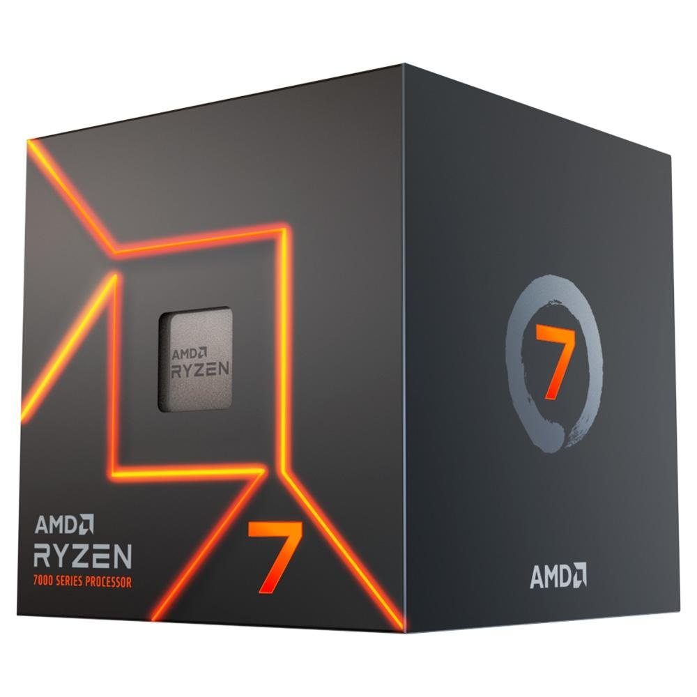 Processador AMD Ryzen 7 7700, 5.3GHz Max Turbo, Cache 40MB, AM5, 8 Núcleos, Vídeo Integrado - 100-100000592BOX