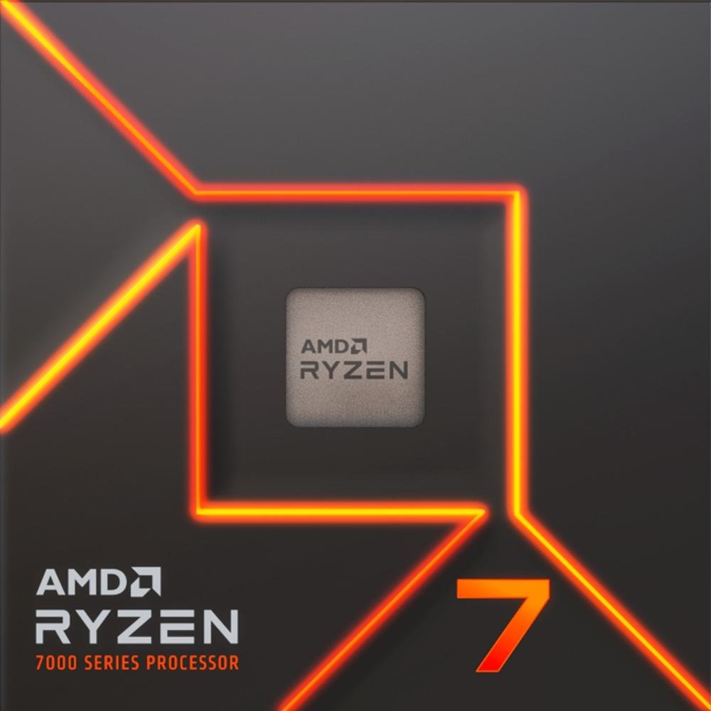 Processador AMD Ryzen 7 7700, 5.3GHz Max Turbo, Cache 40MB, AM5, 8 Núcleos, Vídeo Integrado - 100-100000592BOX