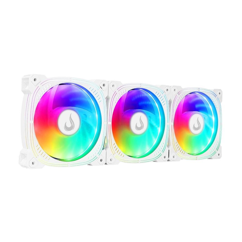 Kit Cooler Fan com 3 Unidades Rise Mode, 120mm, ARGB, Branco - RM-CF-02 ...
