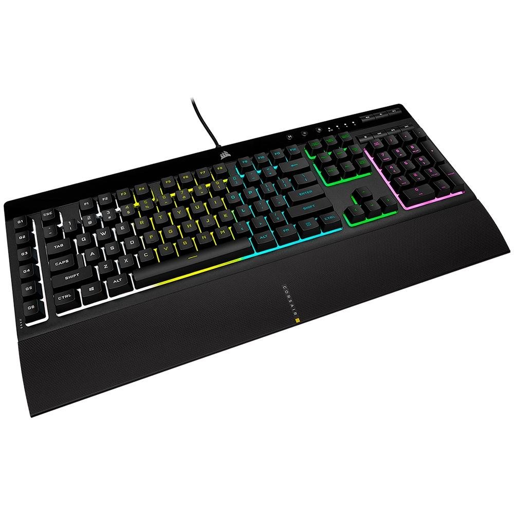 Kit Gamer Corsair K55 RGB Pro + Katar Pro, com Mouse Gamer Katar Pro 12.400DPI + Teclado Gamer K55, RGB, USB, Preto - CH-9226965-NA Kit Gamer Corsair K55 RGB Pro + Katar Pro, com Mouse Gamer Katar Pro 12.400DPI + Teclado Gamer K55, RGB, USB, Preto - CH-9226965-NA