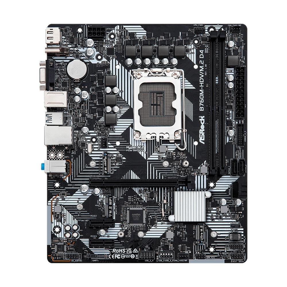 Placa Mãe ASRock B760M-HDV/M.2 D4 | KaBuM!