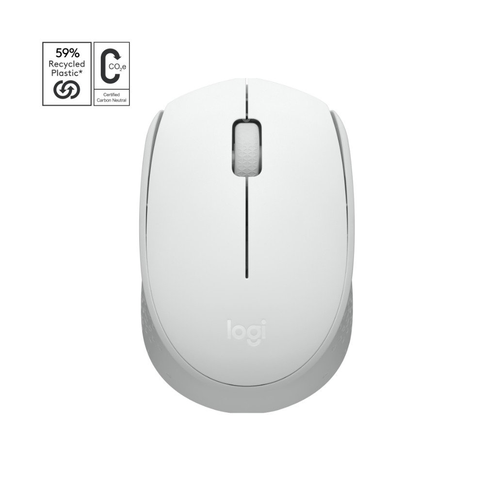 Mouse Sem Fio Logitech M170, Wireless, Branco - 910-006864