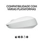 Mouse Sem Fio Logitech M170, Wireless, Branco - 910-006864