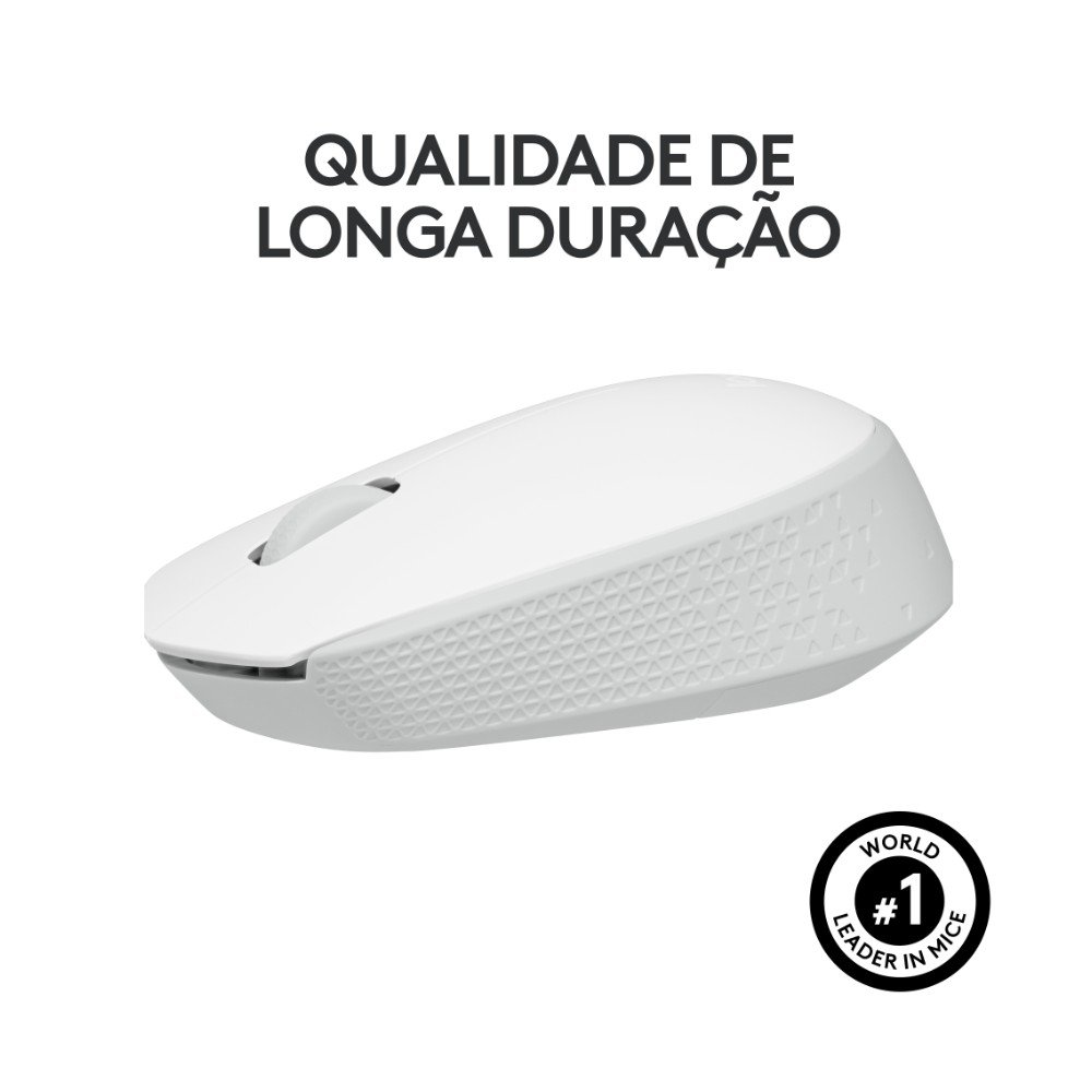 Mouse Sem Fio Logitech M170, Wireless, Branco - 910-006864