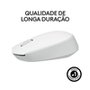 Mouse Sem Fio Logitech M170, Wireless, Branco - 910-006864