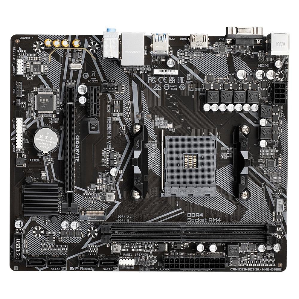 Placa Mãe Gigabyte A520M K V2 | KaBuM!
