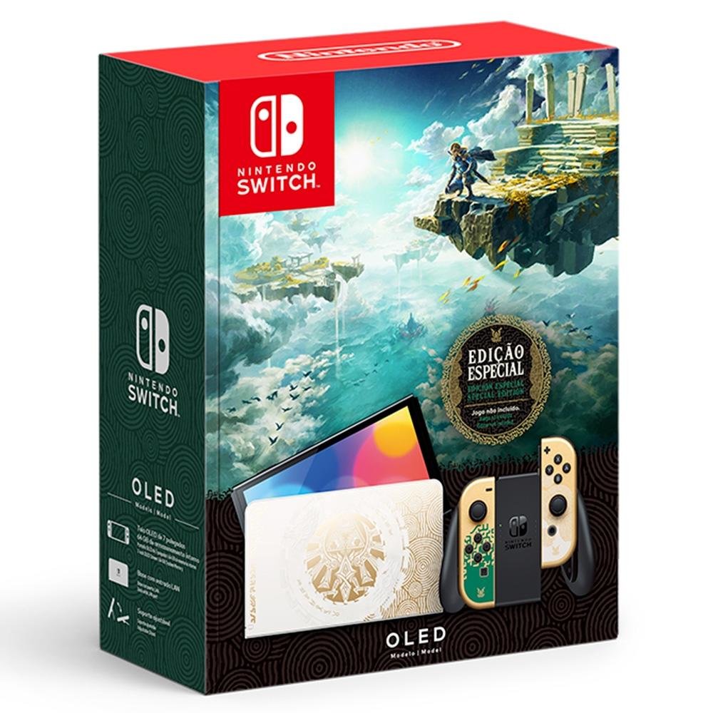 Console Nintendo Switch, Modelo OLED, Edição Especial The Legend of Zelda: Tears of the Kingdom - HBGSKDAA2 Console Nintendo Switch, Modelo OLED, Edição Especial The Legend of Zelda: Tears of the Kingdom - HBGSKDAA2