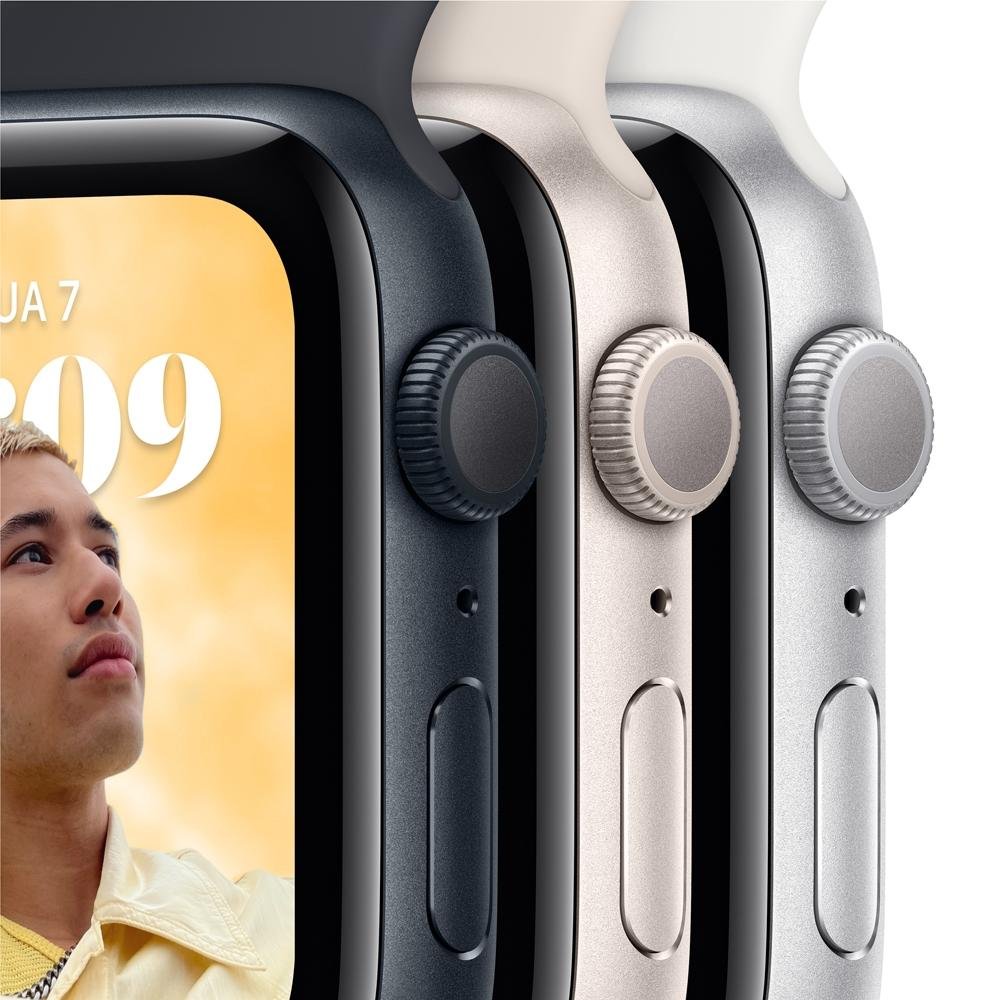 Apple Watch SE 2ª Geração GPS, Caixa de Alumínio 40mm Meia-noite, Pulseira Esportiva Meia-noite - MNJT3BZ/A Apple Watch SE 2ª Geração GPS, Caixa de Alumínio 40mm Meia-noite, Pulseira Esportiva Meia-noite - MNJT3BZ/A