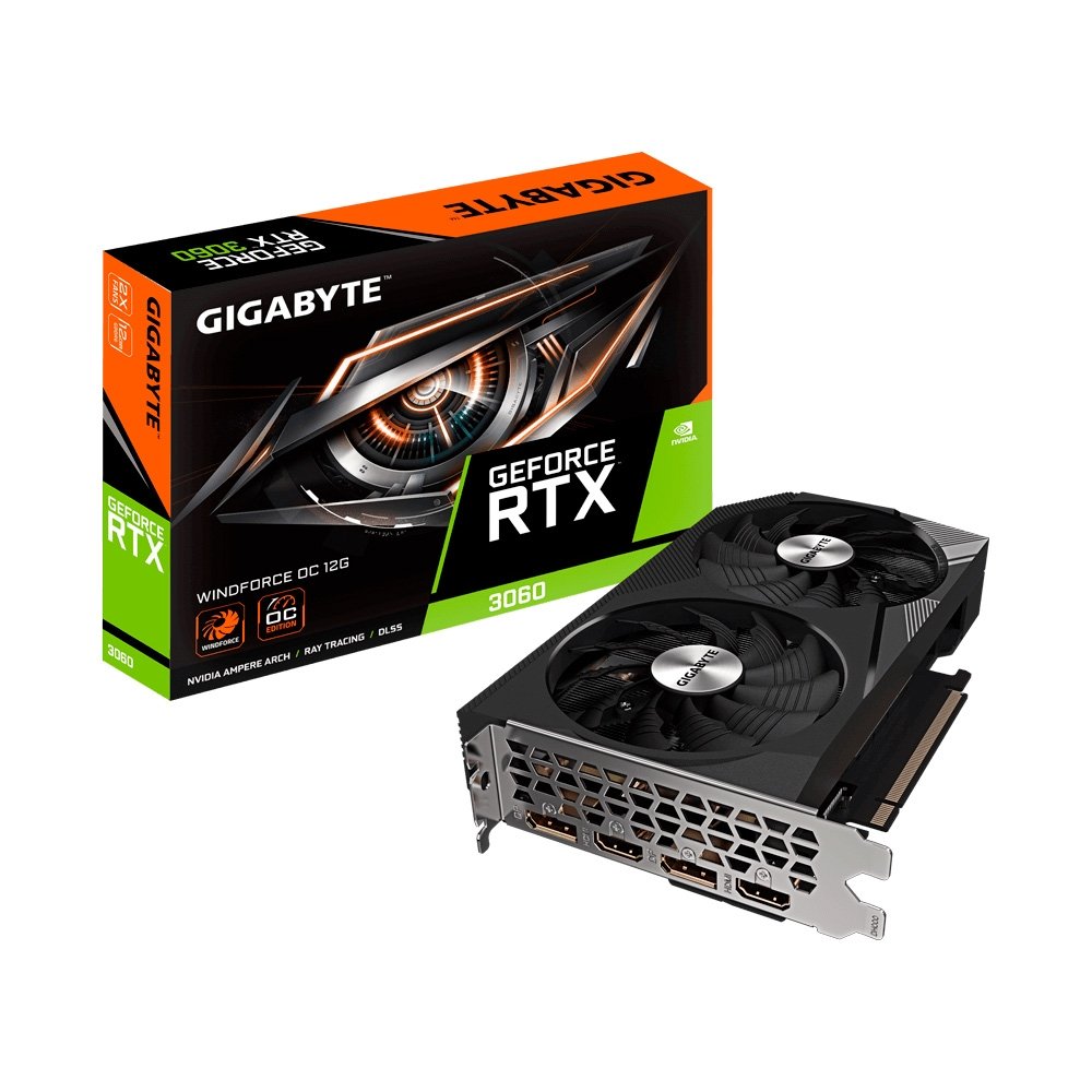 GIGABYTE GeForce RTX3060 ゆな Placa de Vídeo RTX 3060 Windforce OC 12G | KaBuM!