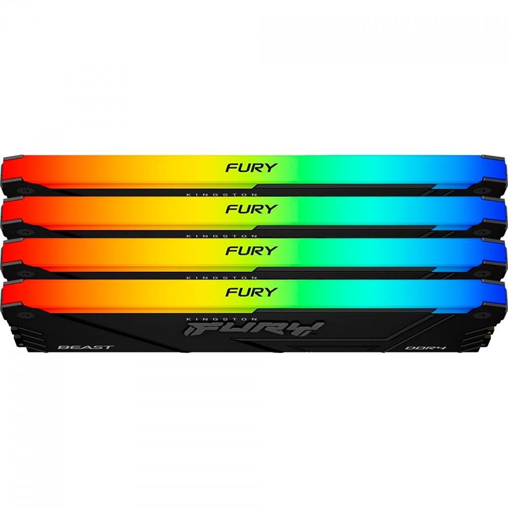 Memória RAM Kingston Fury Beast RGB, 16GB, 3733MHz, DDR4, CL19, Preto - KF437C19BB12A/16 Memória RAM Kingston Fury Beast RGB, 16GB, 3733MHz, DDR4, CL19, Preto - KF437C19BB12A/16