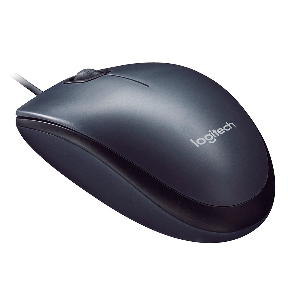 Mouse com fio USB Logitech M90 com Design Ambidestro e Facilidade Plug and Play - 910-004053