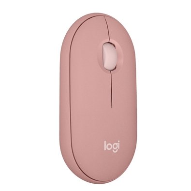 Mouse Sem Fio Logitech Pebble 2 M350s, USB Logi Bolt ou Bluetooth e Pilha Inclusa, com Clique Silencioso, Rosa- 910-007048