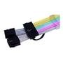 Cabo Extensor de Fonte Sleeved Rise Mode Aura, 2x 6+2p PCIe GPU, ARGB, Preto - RM-SLV-02-FB-ARGB