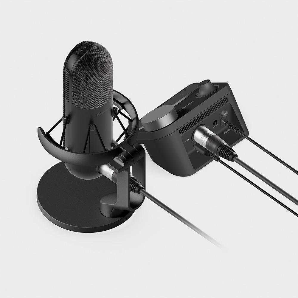 Microfone Gamer De Mesa Condensador Steelseries Alias Pro, RGB, USB-C - 61596