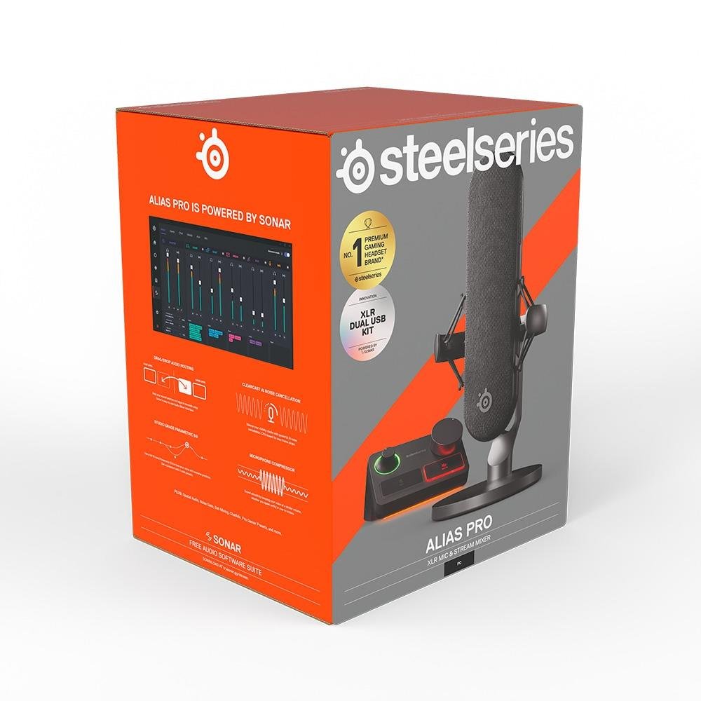 Microfone Gamer Steelseries Alias Pro | KaBuM!