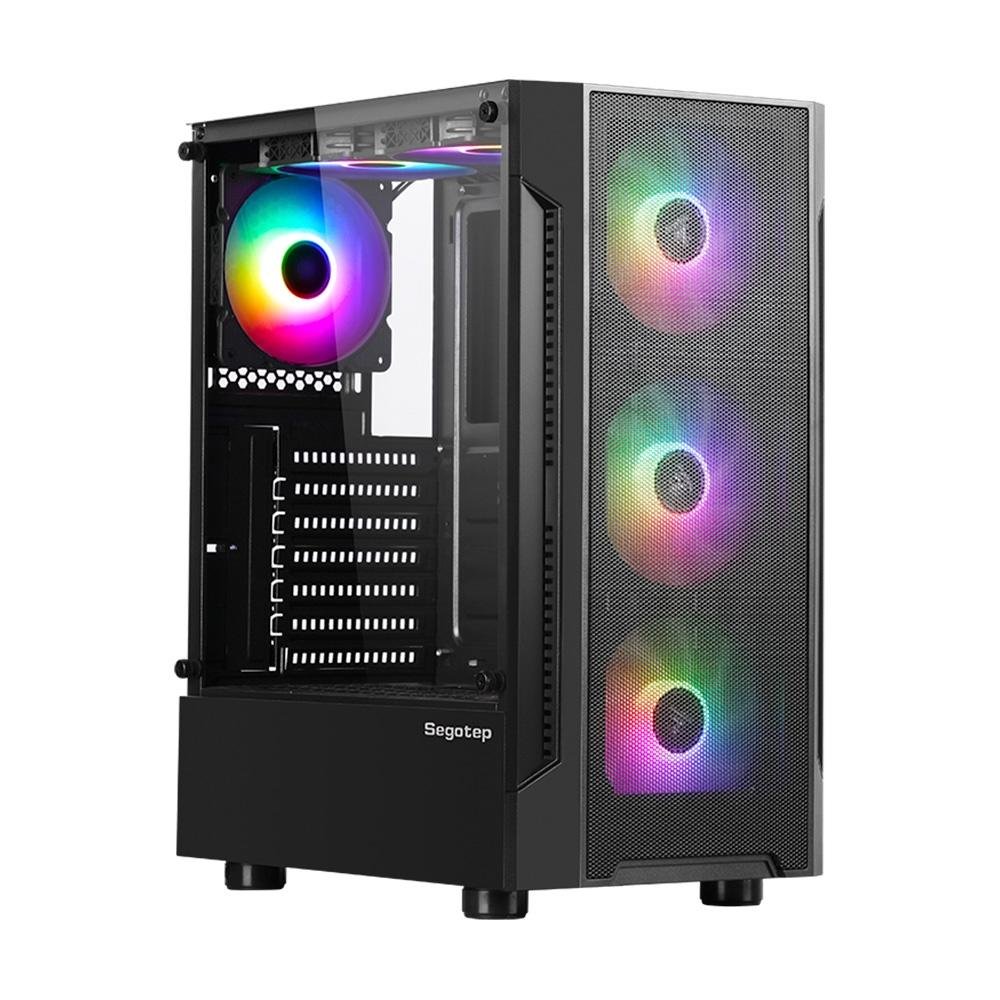 Gabinete Gamer Segotep Flexi 3, Mid Tower, ATX, Lateral em Vidro, Preto - SEG-CASE-FLX3B-WW Gabinete Gamer Segotep Flexi 3, Mid Tower, ATX, Lateral em Vidro, Preto - SEG-CASE-FLX3B-WW