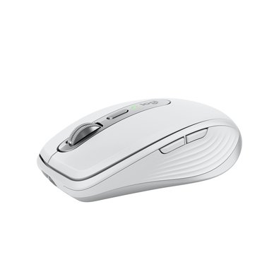 Mouse Sem Fio Logitech MX Anywhere 3S, Bluetooth, Clique Silencioso, Recarregável, Cinza Claro - 910-006933