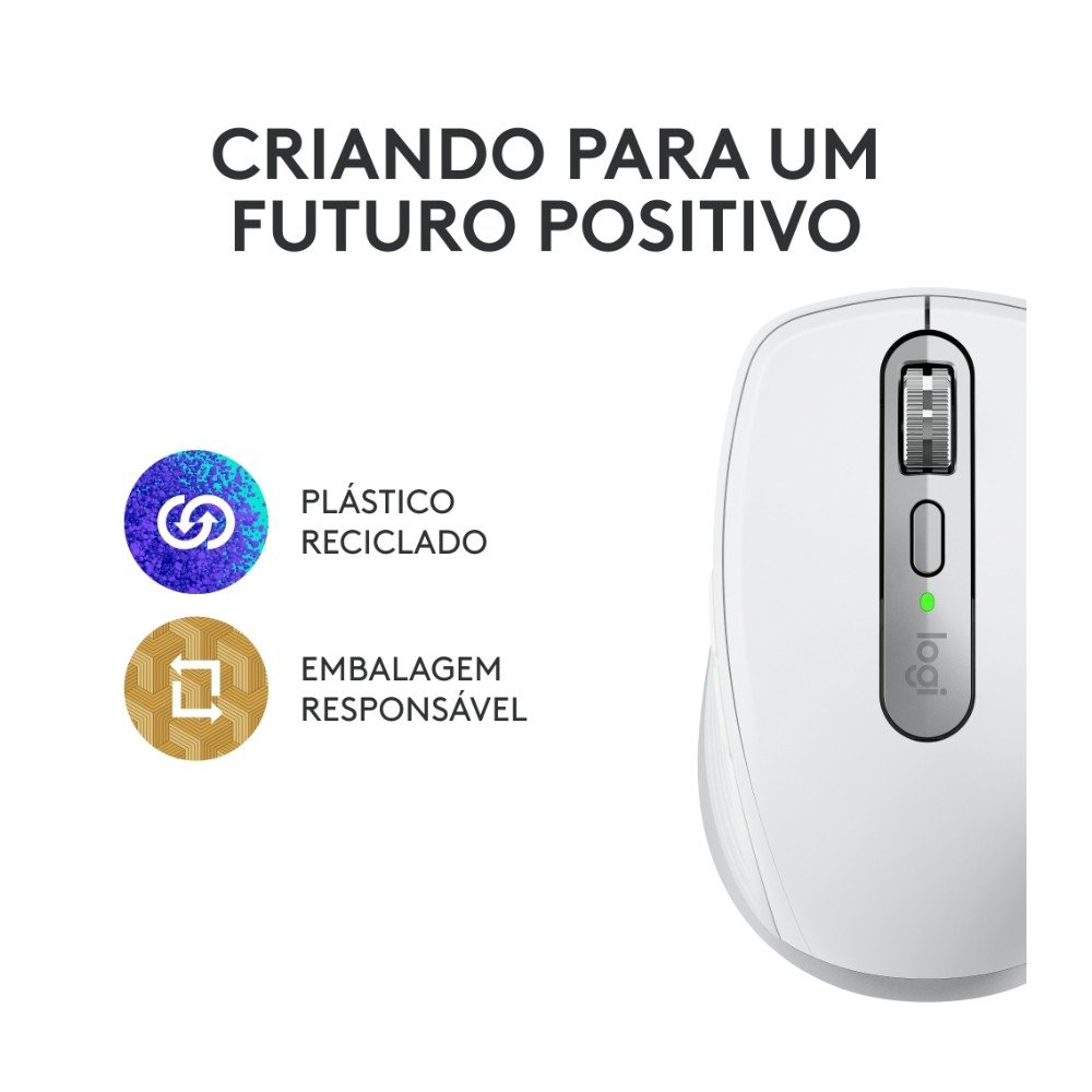 Mouse Logitech MX Anywhere 3S Cinza Claro | KaBuM!