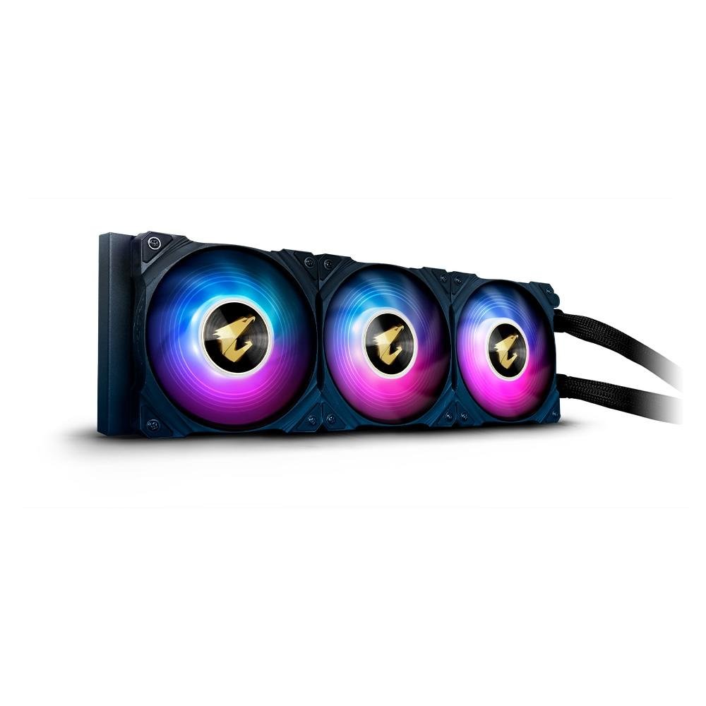 Water Cooler Gigabyte Aorus 360, RGB, 360mm, AMD/Intel, com Display LCD, Preto - GP-AORUS WATERFORCE X II 360 Water Cooler Gigabyte Aorus 360, RGB, 360mm, AMD/Intel, com Display LCD, Preto - GP-AORUS WATERFORCE X II 360