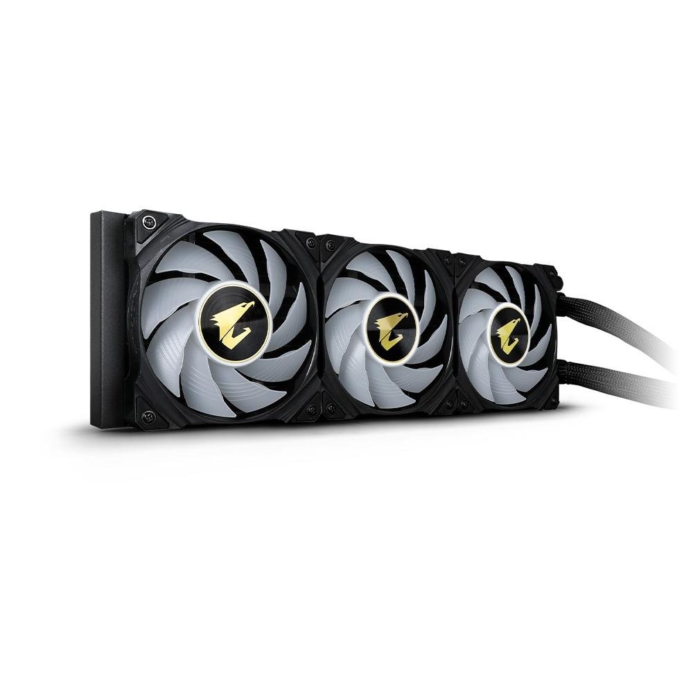 Water Cooler Gigabyte Aorus 360, RGB, 360mm, AMD/Intel, com Display LCD, Preto - GP-AORUS WATERFORCE X II 360 Water Cooler Gigabyte Aorus 360, RGB, 360mm, AMD/Intel, com Display LCD, Preto - GP-AORUS WATERFORCE X II 360