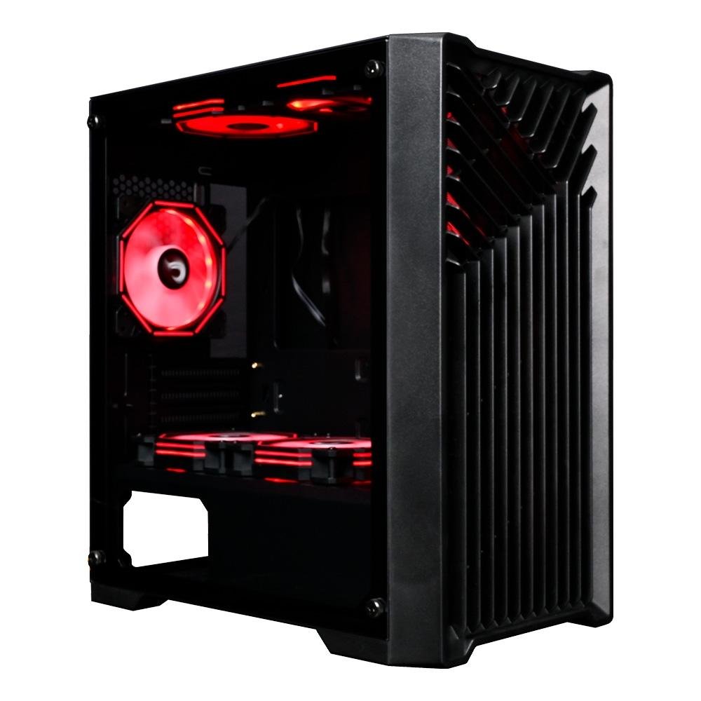 Gabinete Gamer Rise Mode X1, Mid Tower, ATX, Lateral em Vidro Temperado, Sem FANs, Preto - RM-X1-01-FB Gabinete Gamer Rise Mode X1, Mid Tower, ATX, Lateral em Vidro Temperado, Sem FANs, Preto - RM-X1-01-FB