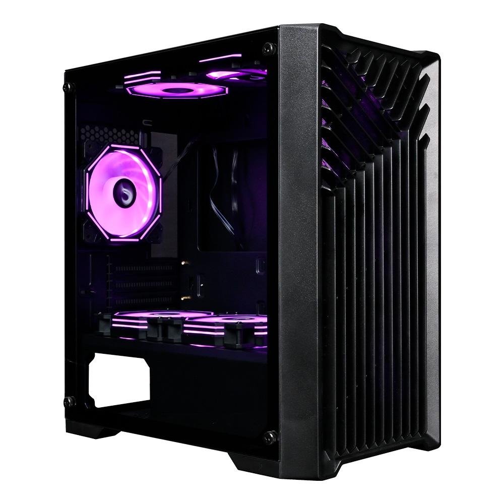 Gabinete Gamer Rise Mode X1, Mid Tower, ATX, Lateral em Vidro Temperado, Sem FANs, Preto - RM-X1-01-FB Gabinete Gamer Rise Mode X1, Mid Tower, ATX, Lateral em Vidro Temperado, Sem FANs, Preto - RM-X1-01-FB