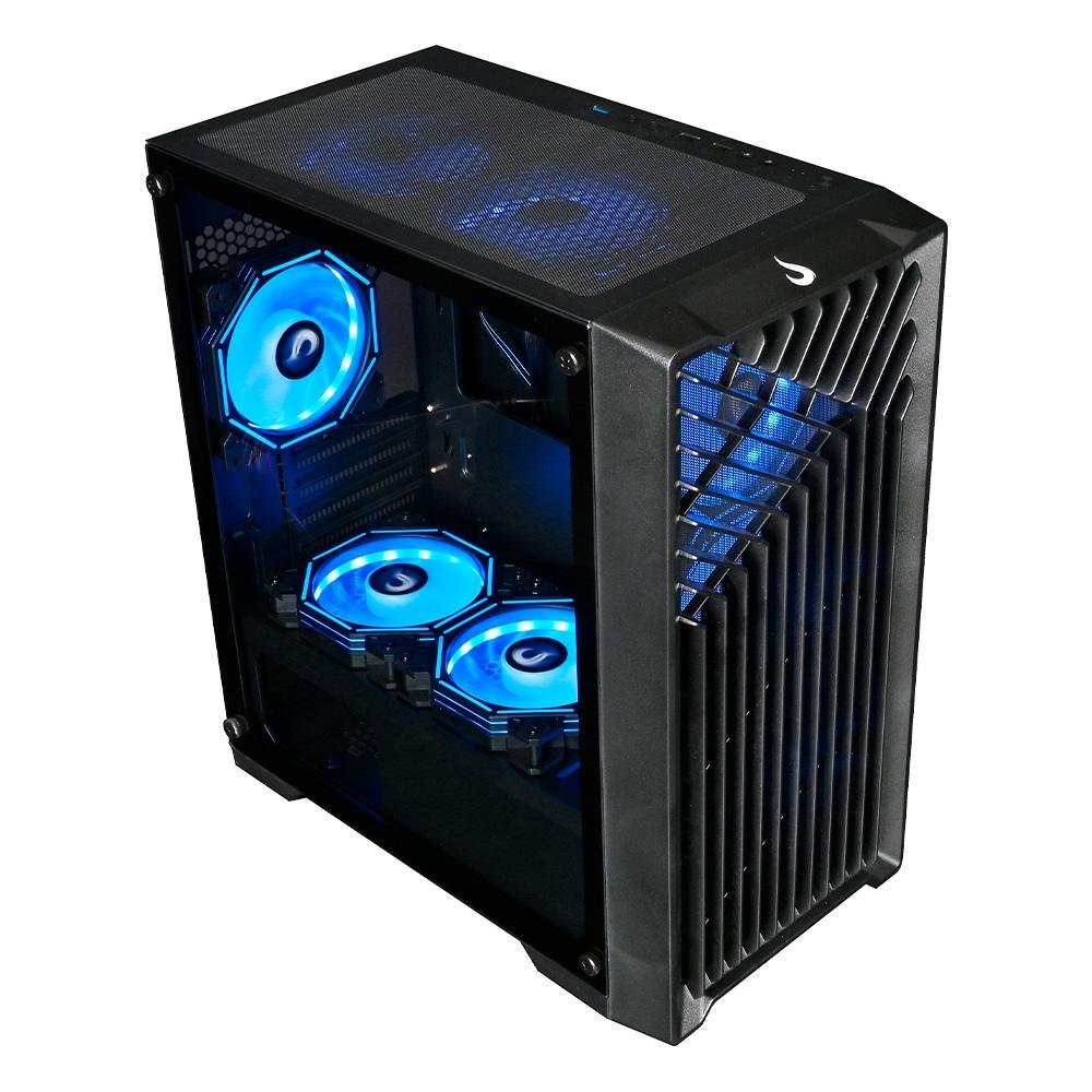Gabinete Gamer Rise Mode X1, Mid Tower, ATX, Lateral em Vidro Temperado, Sem FANs, Preto - RM-X1-01-FB Gabinete Gamer Rise Mode X1, Mid Tower, ATX, Lateral em Vidro Temperado, Sem FANs, Preto - RM-X1-01-FB