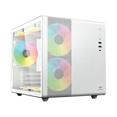 Gabinete Gamer C3Tech Gaming Aquarius MT-G710WH, Mini Tower, Micro ATX, Lateral em Vidro Temperado, Branco - MT-G710WH