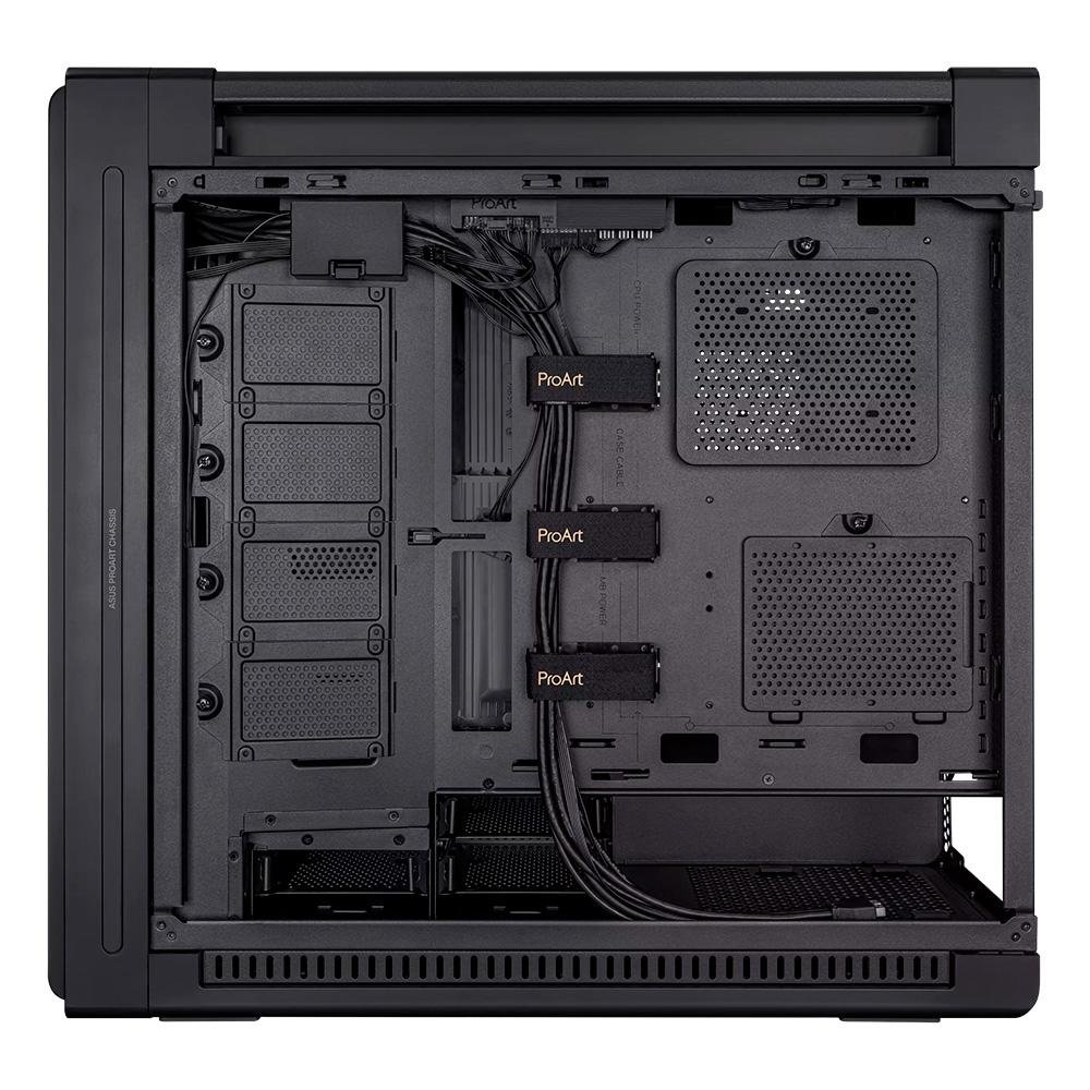 Gabinete Gamer Asus ProArt PA602, E-ATX, Full Tower, Lateral em Vidro Temperado, PWM 2x200mm e 1x 140mm Fan, Preto - 90DC00J0-B00000