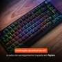 Teclado Sem Fio Mecânico Gamer Husky Nomadic, RGB, Switch Gateron G Pro Red, Bluetooth, ABNT2, Preto - HTG800PTVR