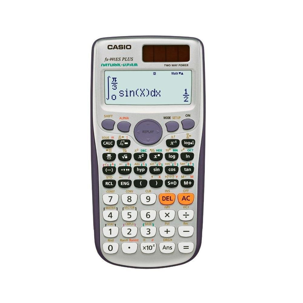 Calculadora Científica Casio 417 Funções, Visor Natural, Dígitos 10+2, Alimentação Solar e Bateria - FX-991ES PLUS Calculadora Científica Casio 417 Funções, Visor Natural, Dígitos 10+2, Alimentação Solar e Bateria - FX-991ES PLUS