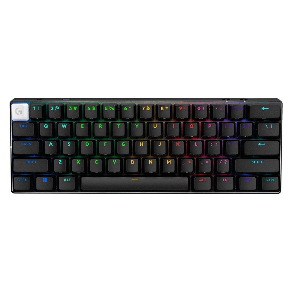 Teclado Sem Fio Mecânico Gamer Logitech G PRO X 60 Lightspeed, RGB, Bluetooth, Compatível com Windows, Preto - 920-011902