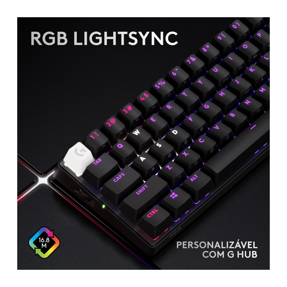 Teclado Mecânico Logitech G Pro X 60 Preto | KaBuM