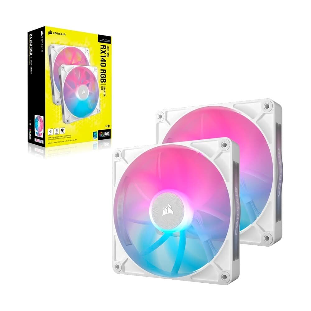 Kit Ventoinhas Corsair iCUE LINK RX140 RGB| KaBuM!