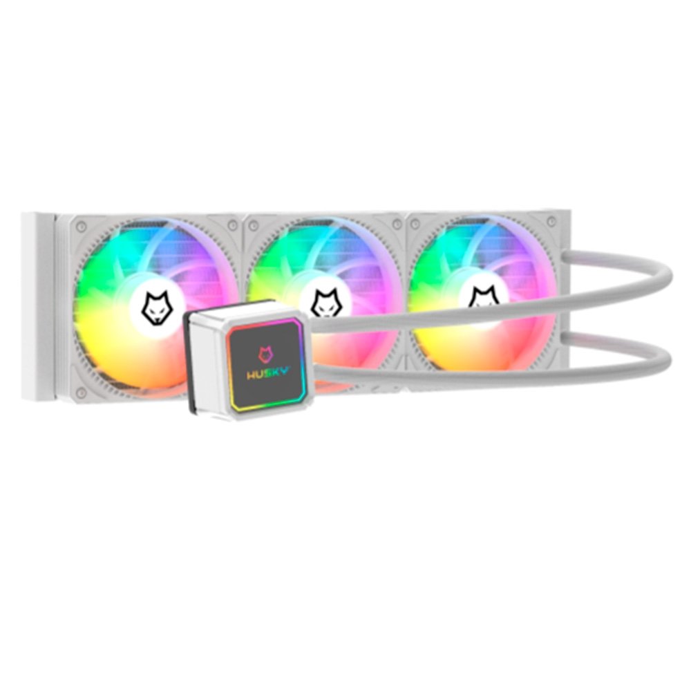 Water Cooler Husky Freezy, ARGB, 360mm, AMD e Intel, Branco Water Cooler Husky Freezy, ARGB, 360mm, AMD e Intel, Branco