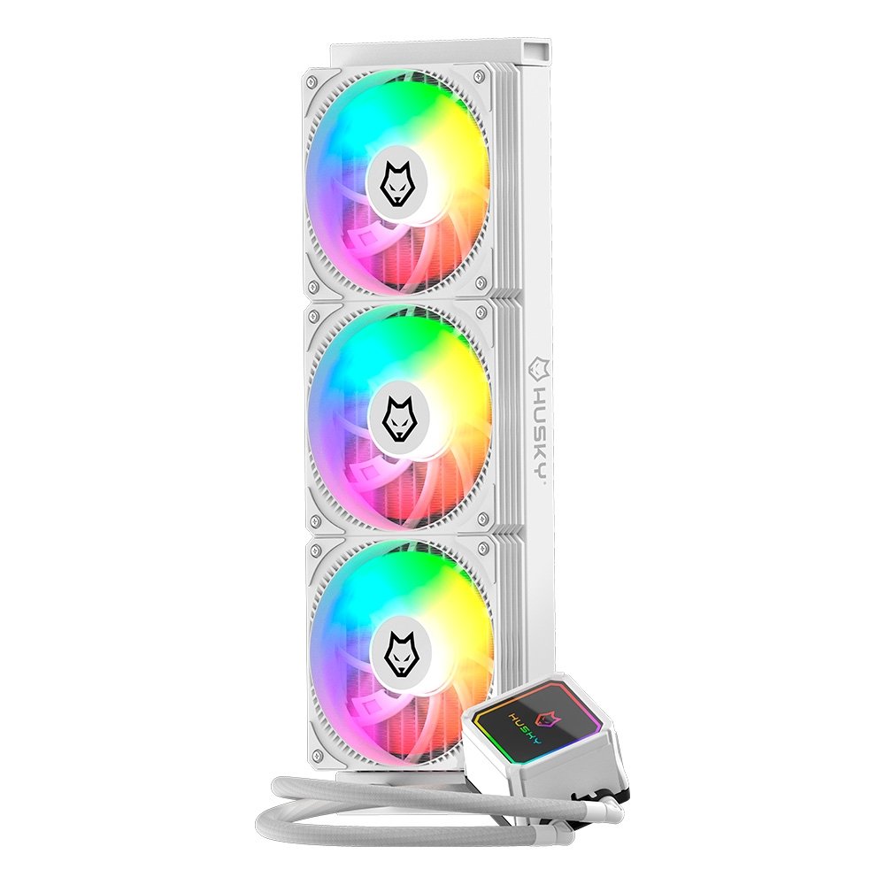 Water Cooler Husky Freezy, ARGB, 360mm, AMD e Intel, Branco - HWT300BR Water Cooler Husky Freezy, ARGB, 360mm, AMD e Intel, Branco - HWT300BR