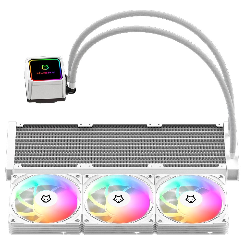 Water Cooler Husky Freezy, ARGB, 360mm, AMD e Intel, Branco - HWT300BR Water Cooler Husky Freezy, ARGB, 360mm, AMD e Intel, Branco - HWT300BR