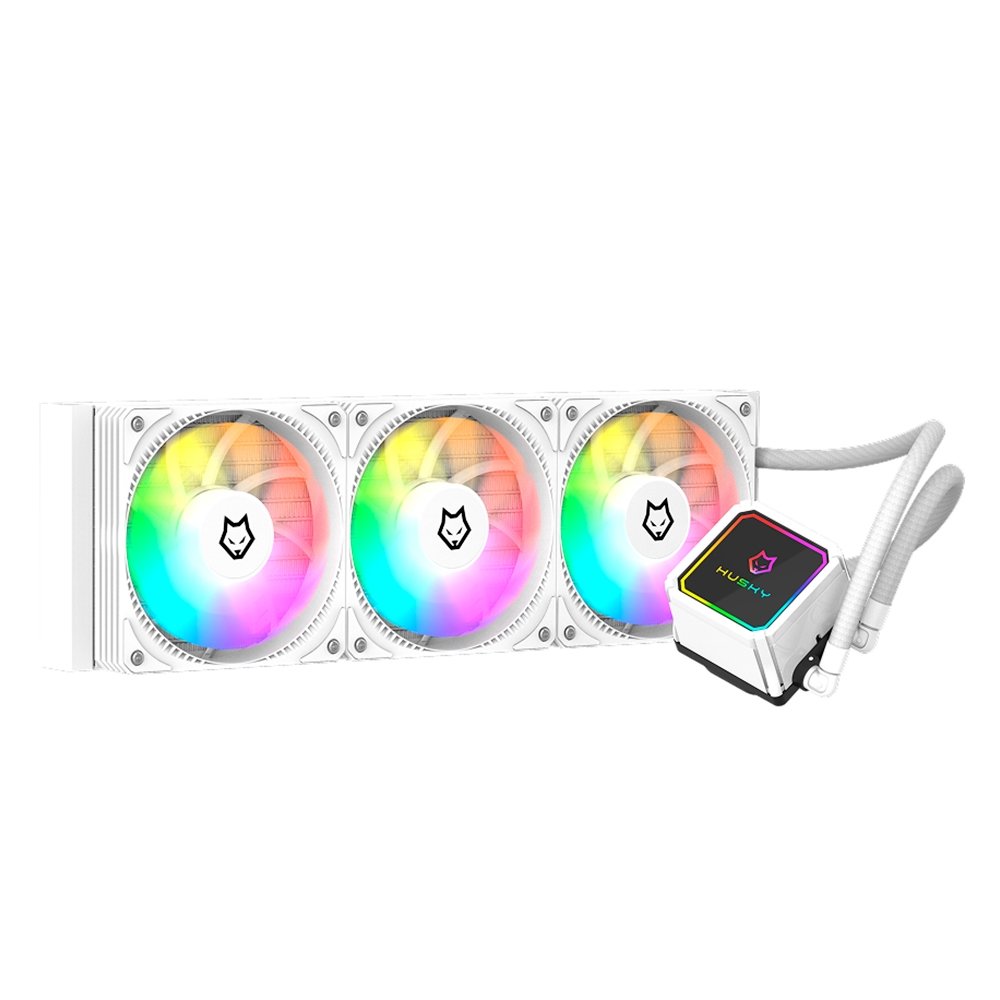 Water Cooler Husky Freezy, ARGB, 360mm, AMD e Intel, Branco - HWT300BR Water Cooler Husky Freezy, ARGB, 360mm, AMD e Intel, Branco - HWT300BR