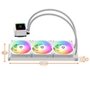 Water Cooler Husky Freezy, ARGB, 360mm, AMD e Intel, Branco - HWT300BR