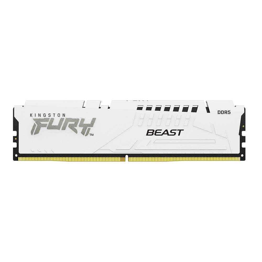 Memória RAM Kingston Fury Beast Expo, 16GB, 6800MT/s DDR5, DIMM, CL34, Branco - KF568C34BWE-16