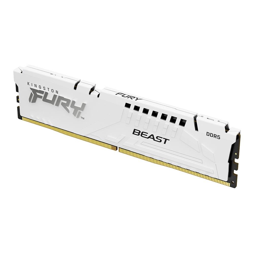 Memória RAM Kingston Fury Beast Expo, 16GB, 6800MT/s DDR5, DIMM, CL34, Branco - KF568C34BWE-16