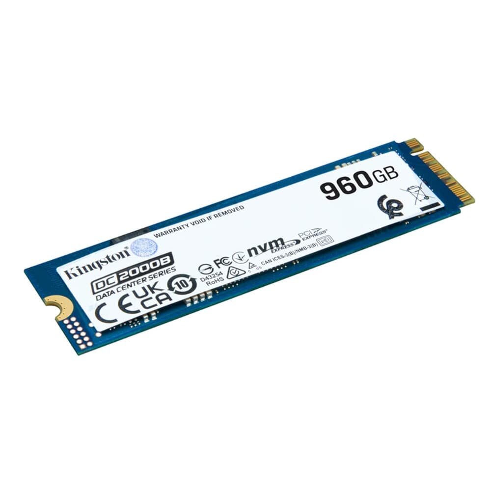 SSD Kingston Enterprise DC2000B 960GB, PCIe 4.0, NVMe M.2, Leitura: 7000MB/s e Gravação: 1300MB/s, 3D TLC, Azul - SEDC2000BM8/960G