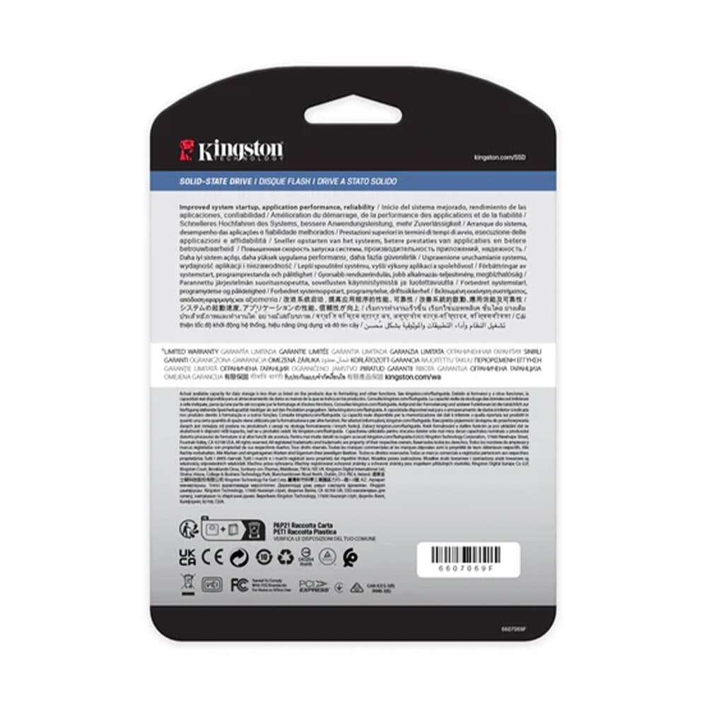 SSD Kingston Enterprise DC2000B 960GB, PCIe 4.0, NVMe M.2, Leitura: 7000MB/s e Gravação: 1300MB/s, 3D TLC, Azul - SEDC2000BM8/960G
