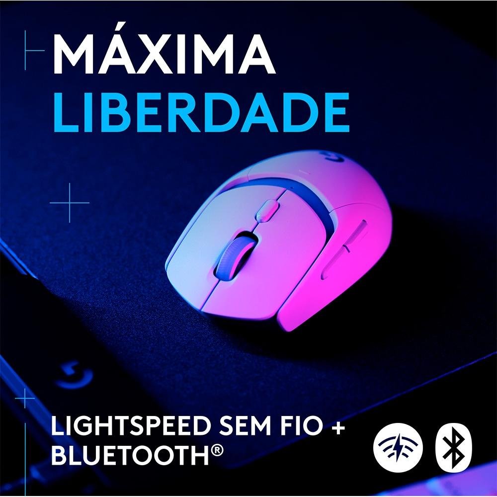 Mouse Gamer sem fio Logitech G309 LIGHTSPEED com Switches LIGHTFORCE, Sensor HERO 25K, 6 botões programáveis, Branco - 910-007206 Mouse Gamer sem fio Logitech G309 LIGHTSPEED com Switches LIGHTFORCE, Sensor HERO 25K, 6 botões programáveis, Branco - 910-007206
