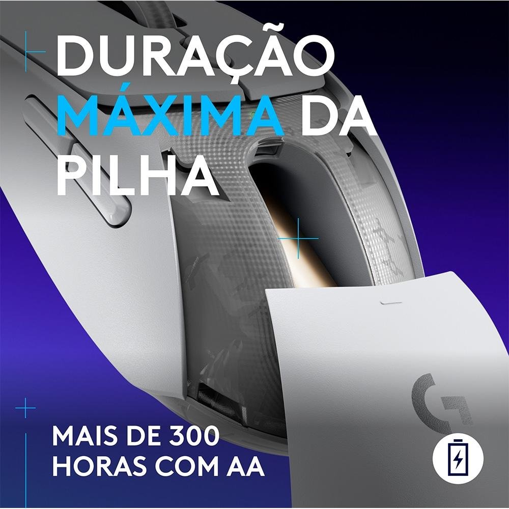 Mouse Gamer sem fio Logitech G309 LIGHTSPEED com Switches LIGHTFORCE, Sensor HERO 25K, 6 botões programáveis, Branco - 910-007206 Mouse Gamer sem fio Logitech G309 LIGHTSPEED com Switches LIGHTFORCE, Sensor HERO 25K, 6 botões programáveis, Branco - 910-007206