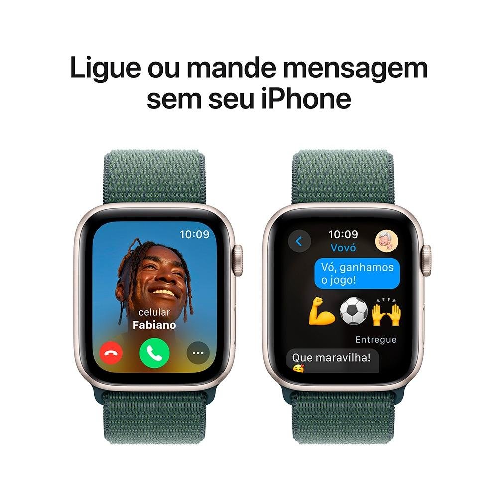 Apple Watch SE GPS, Caixa Estelar 44mm | KaBuM!